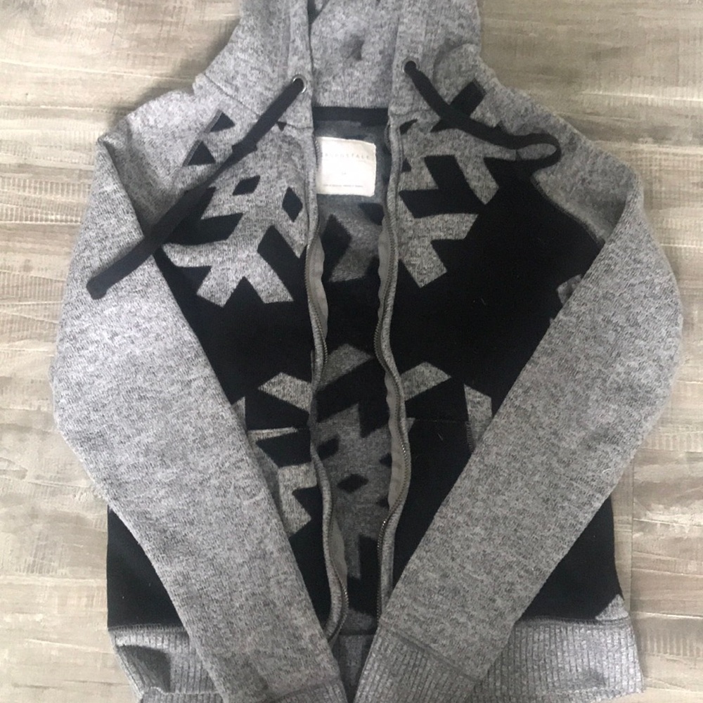 Gray zip up jacket